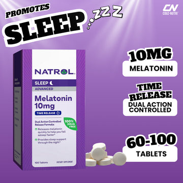 Natrol, Melatonin, Time Release, Fast Dissolve, Dual Action 60-100 tablets