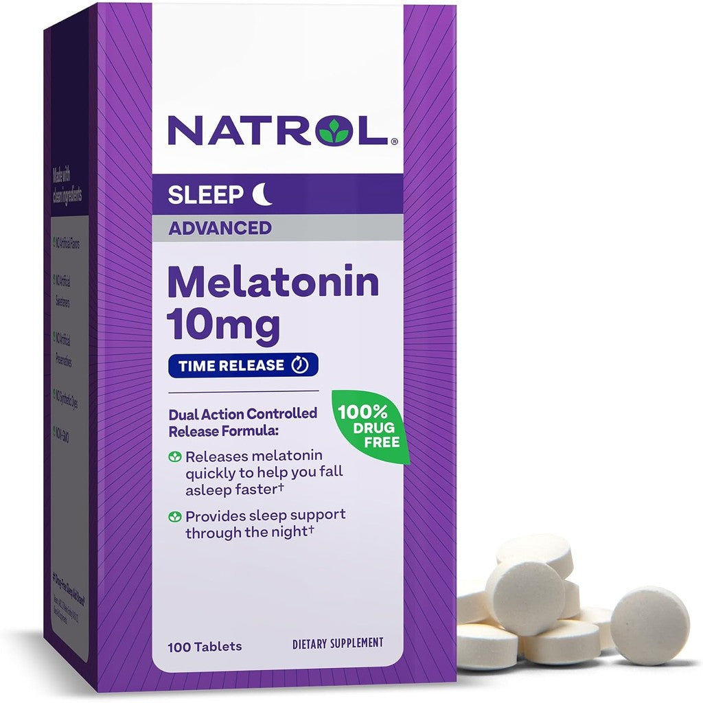 Natrol, Melatonin, Time Release, Fast Dissolve, Dual Action 60-100 tablets