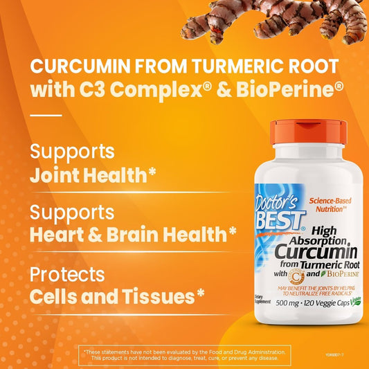 Doctor's Best, High Absorption Curcumin, Support Joint, Heart & Brain Health