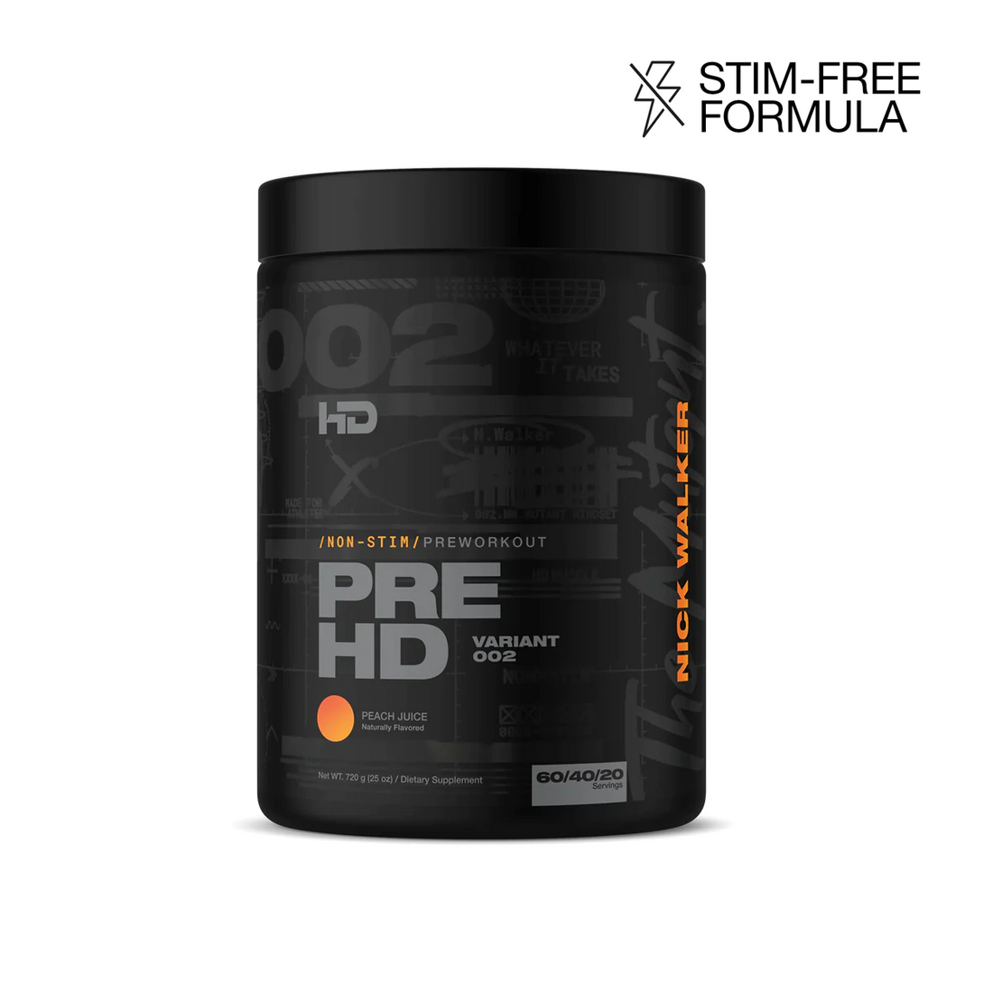 HD Muscle PreHD Variant 002 Preworkout Non-Stim Version