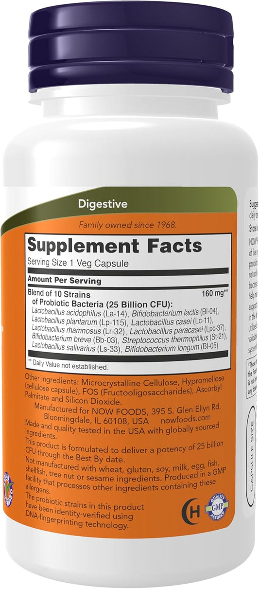 Now Foods, Probiotic-10, 25 Billion, 50 Veg Capsules