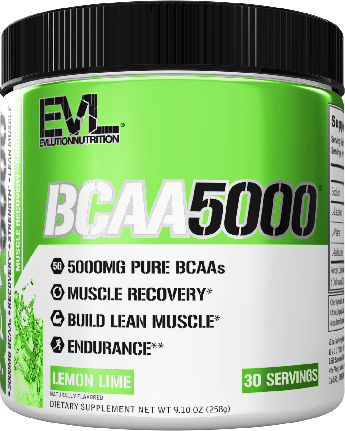 Evlution Nutrition Bcaa 5000 Powder 30 Servings Boost Muscle recovery, Endurance