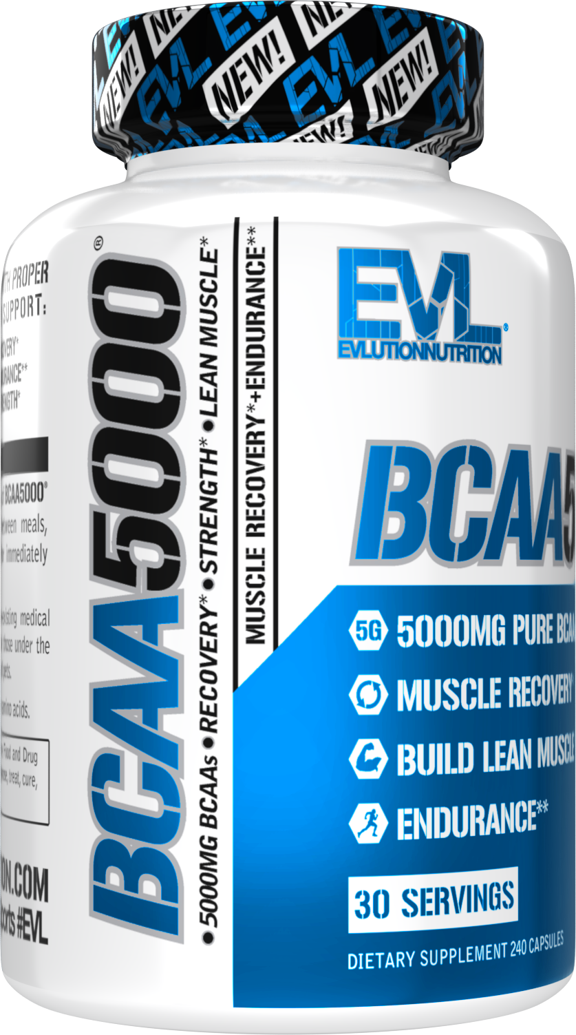 Evlution Nutrition Bcaa 5000 Branched Chain Amino Acids Muscle Recovery 240 Capsules