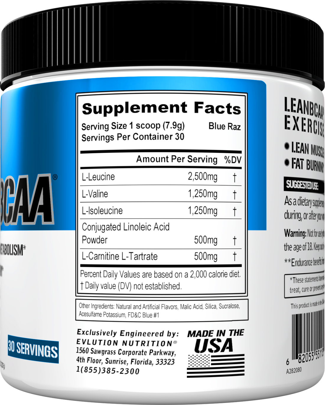 Evlution Nutrition Lean Bcaa 30 Servings Fat Burning Muscle and Recovery