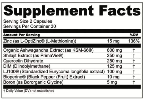 Transparent Labs Vitality Testosterone Optimization Formula (30 Servings)